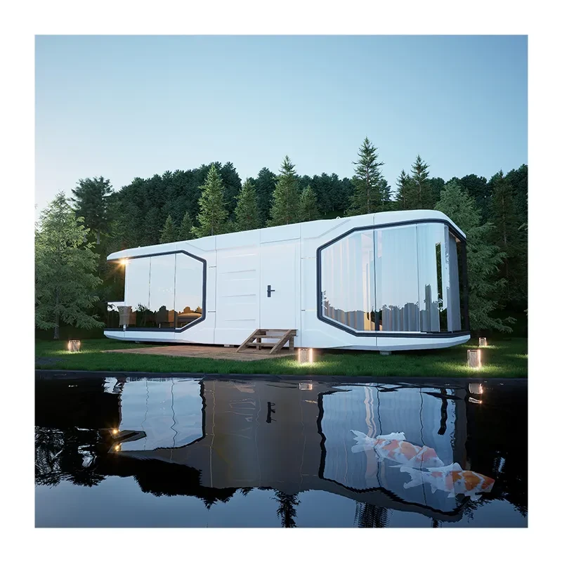 Furnished Cabin Homes Villa House 40ft Container Homes Capsule Office Pod