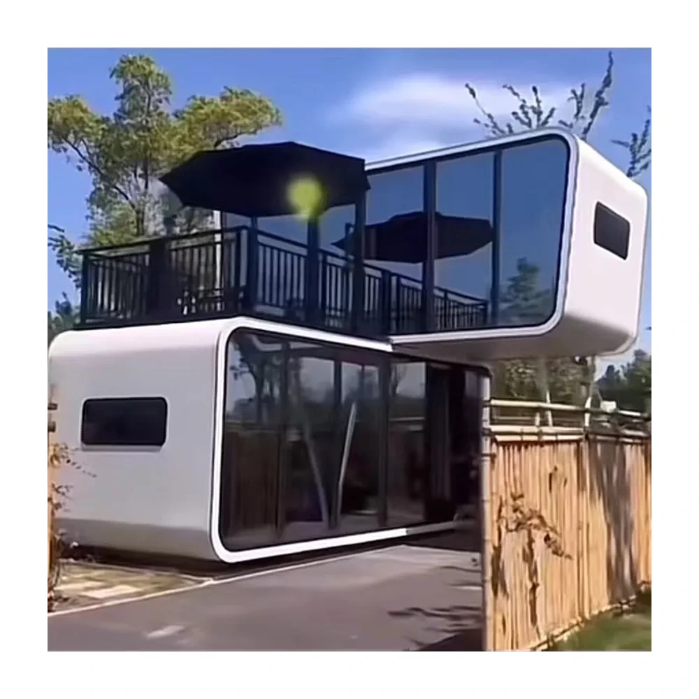 Space Capsule Rooms Prefab Luxury Hotels Container Homes 40ft Luxury House for Camping